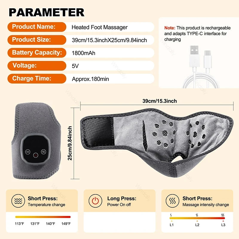 ZenRest™ AnkleRelief - Smart Thermal Ankle Massager