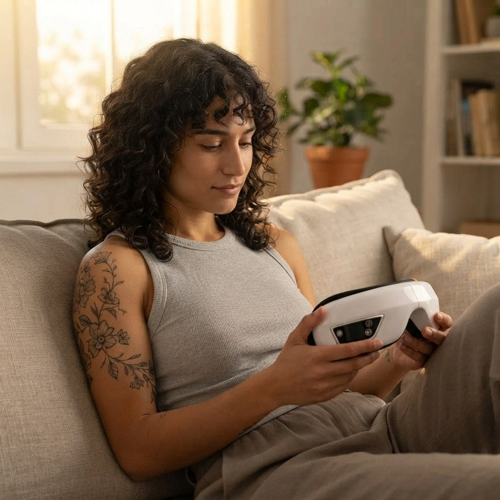 ZenRest™ Aura 3D Ultra – Smart Air Compression Eye Massager